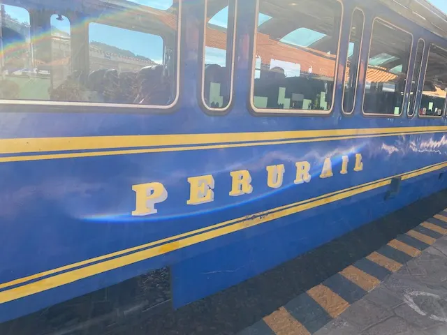 This is what Peru Rail trains look like on the outside.