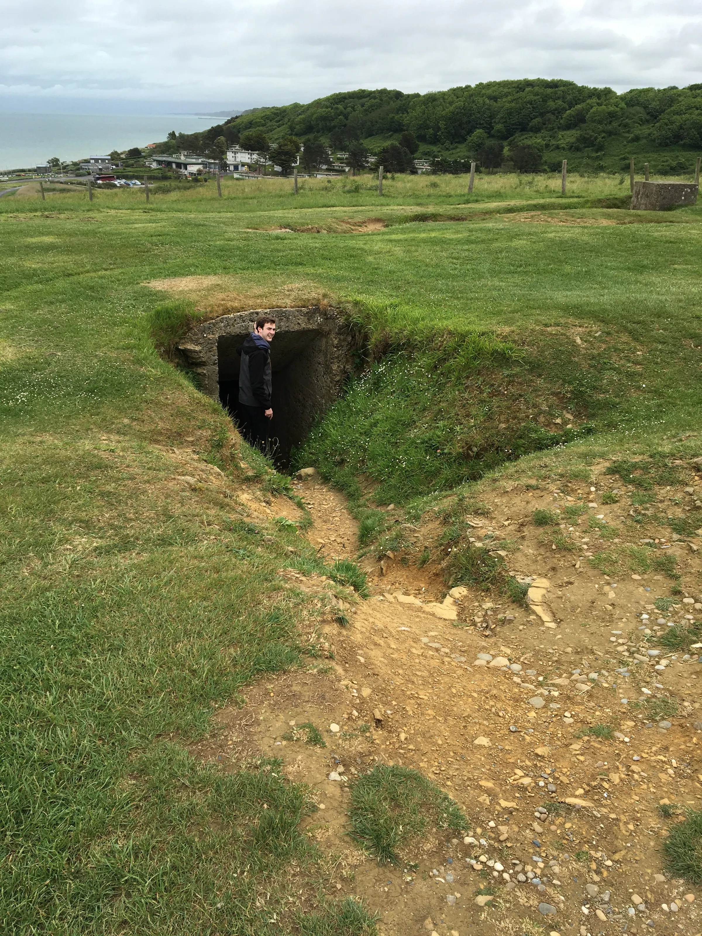 One of the many bunkers that the Germans had built all along the western seaboard of France. It must have been brutal to get to these guys as they shot up mortars and fired bullets.