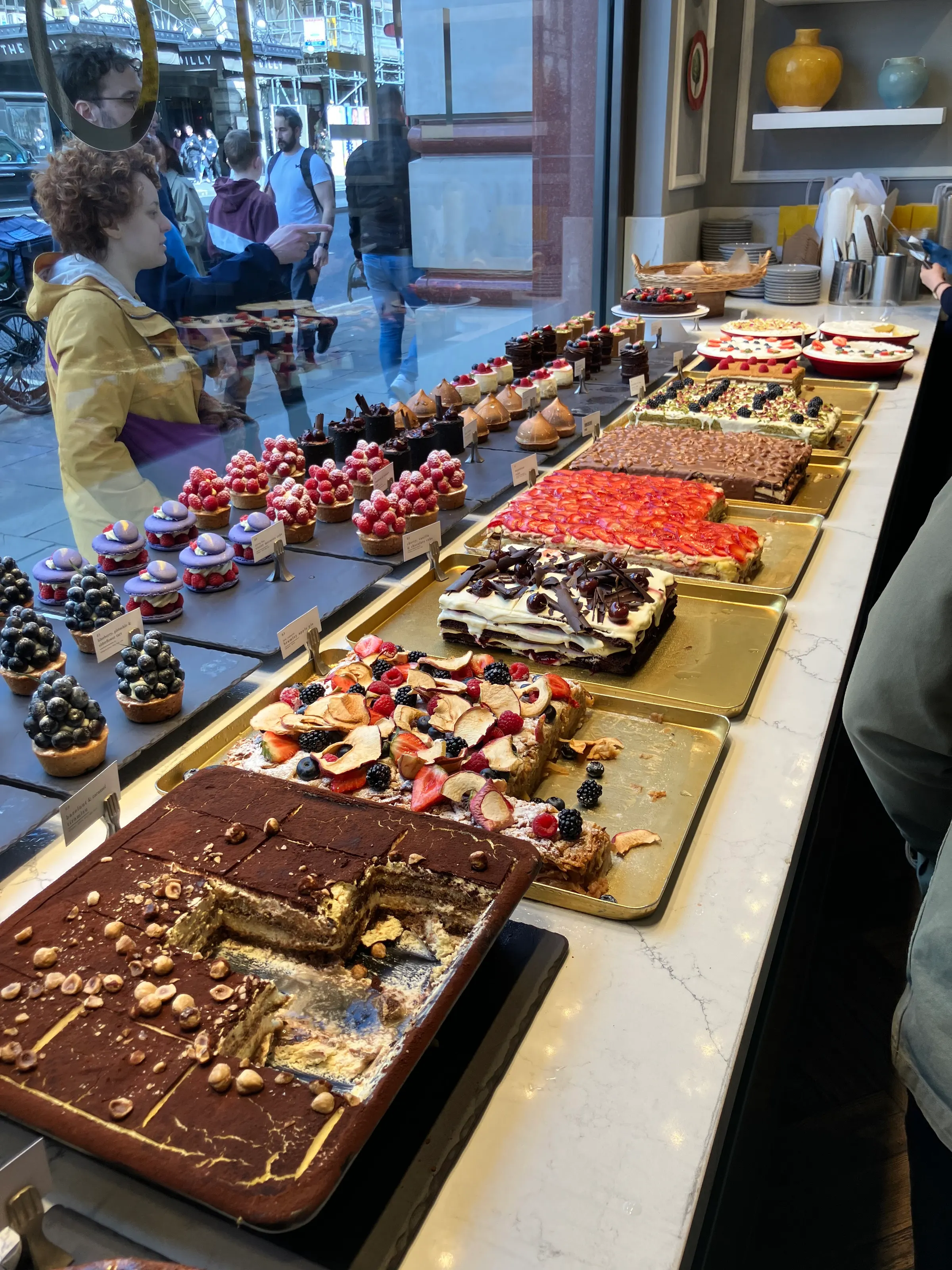 Denise could not exist stopping and getting a snicker bar pastry here. I must admit. It was pretty darn good. London is a foodies paradise.
