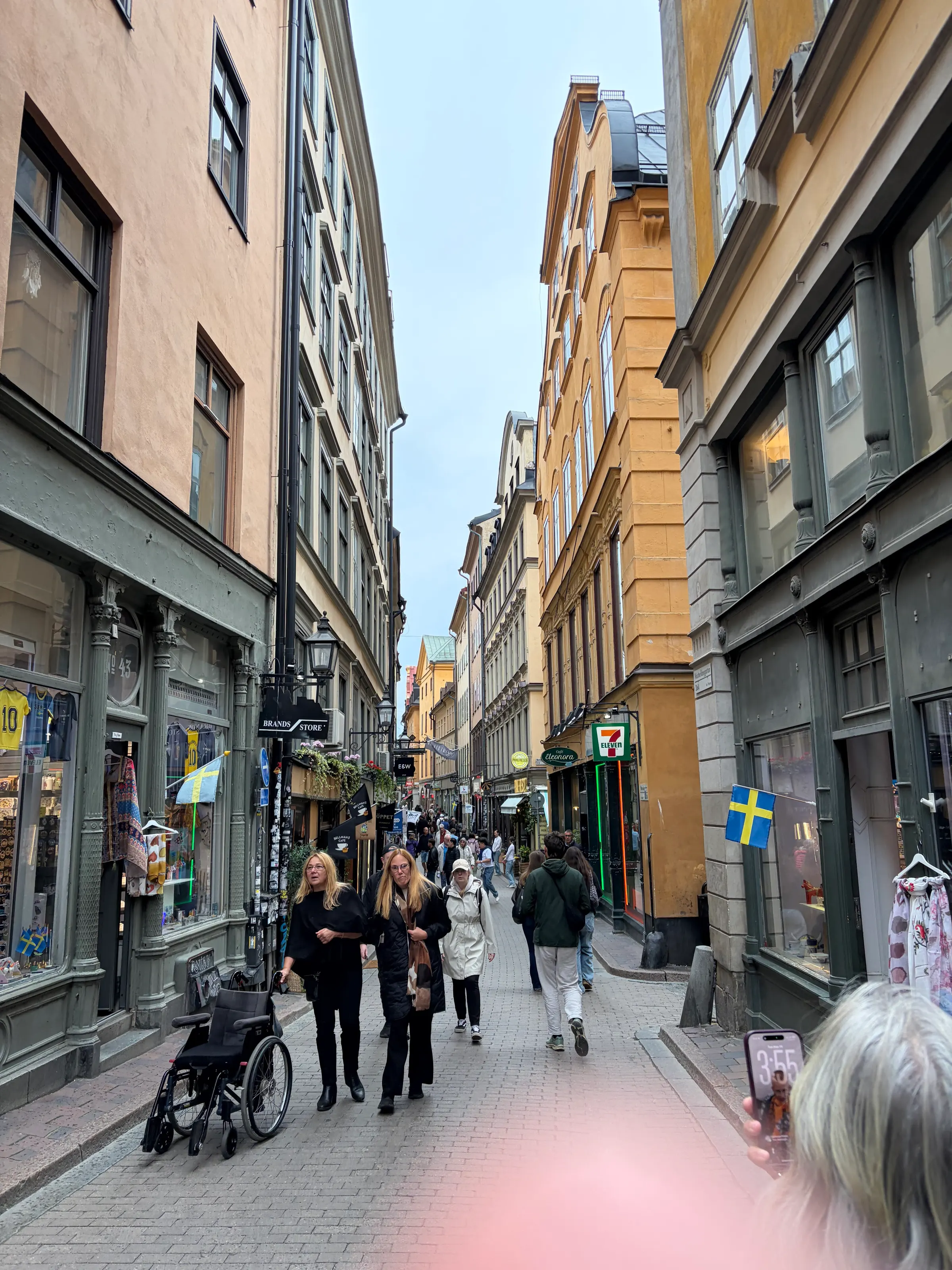 Old Stockholm is full of narrow streets like this with tons of restaurants and shops. A nice place to see.