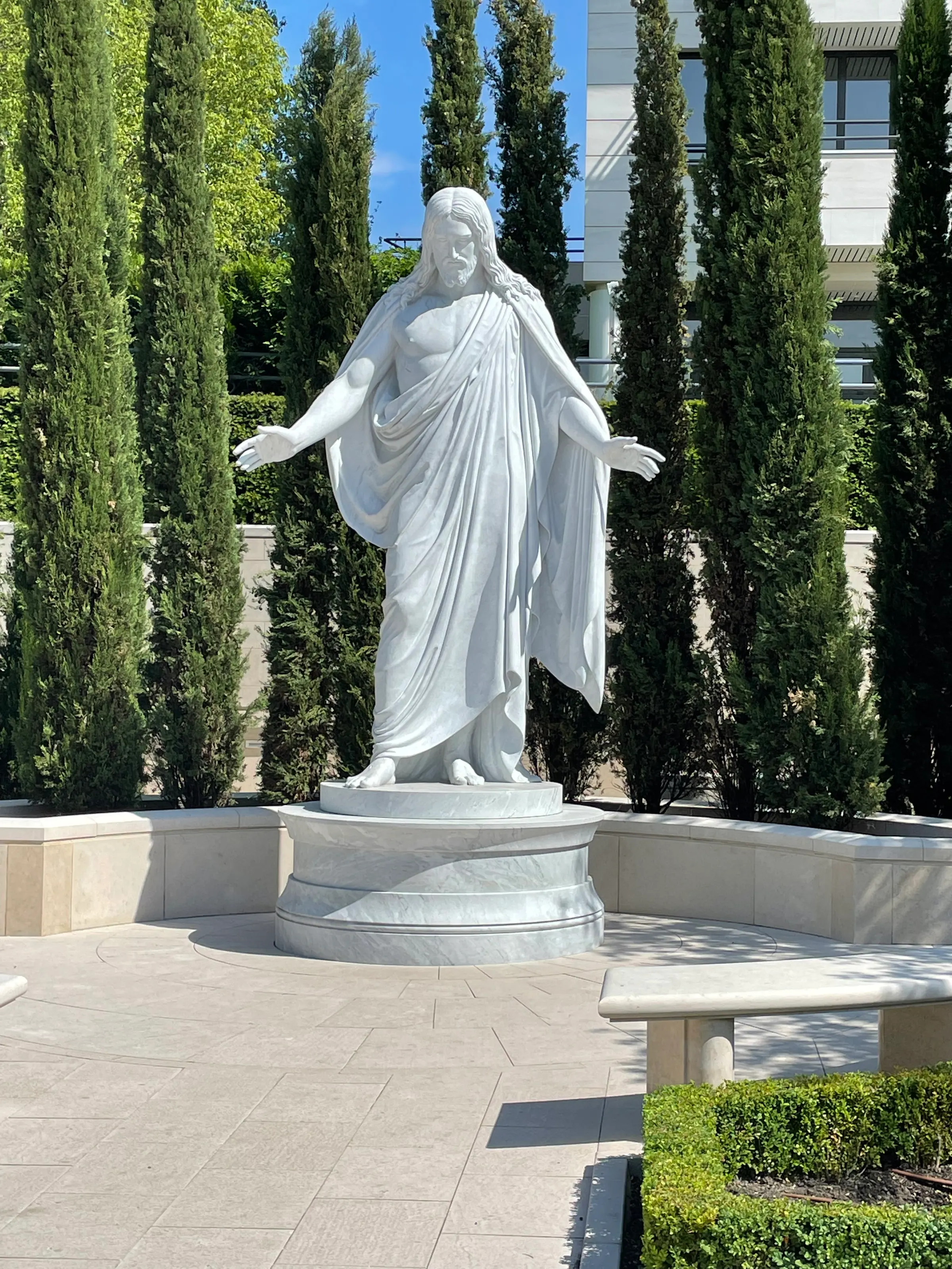 The Christus on the Temple grounds. It is so peaceful here.