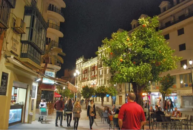 Walking the downtown streets. You know the bald guy on the right.
