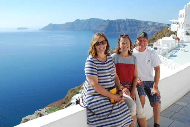Some pictures in Oia...this is the main church in a little square in Oia.