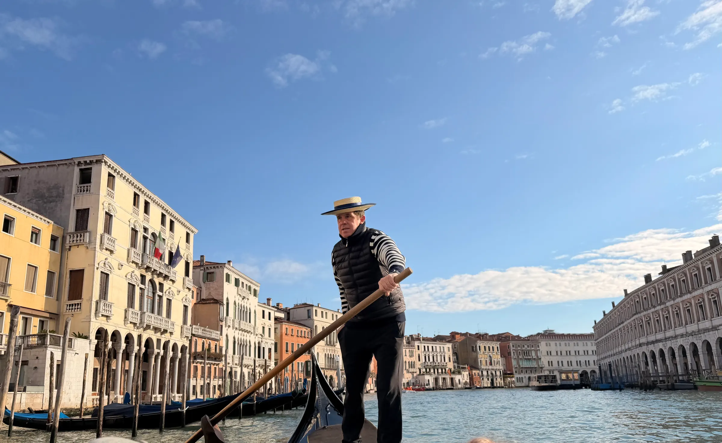 Our Gondolier! Nice guy…but wouldn’t sing for me!
