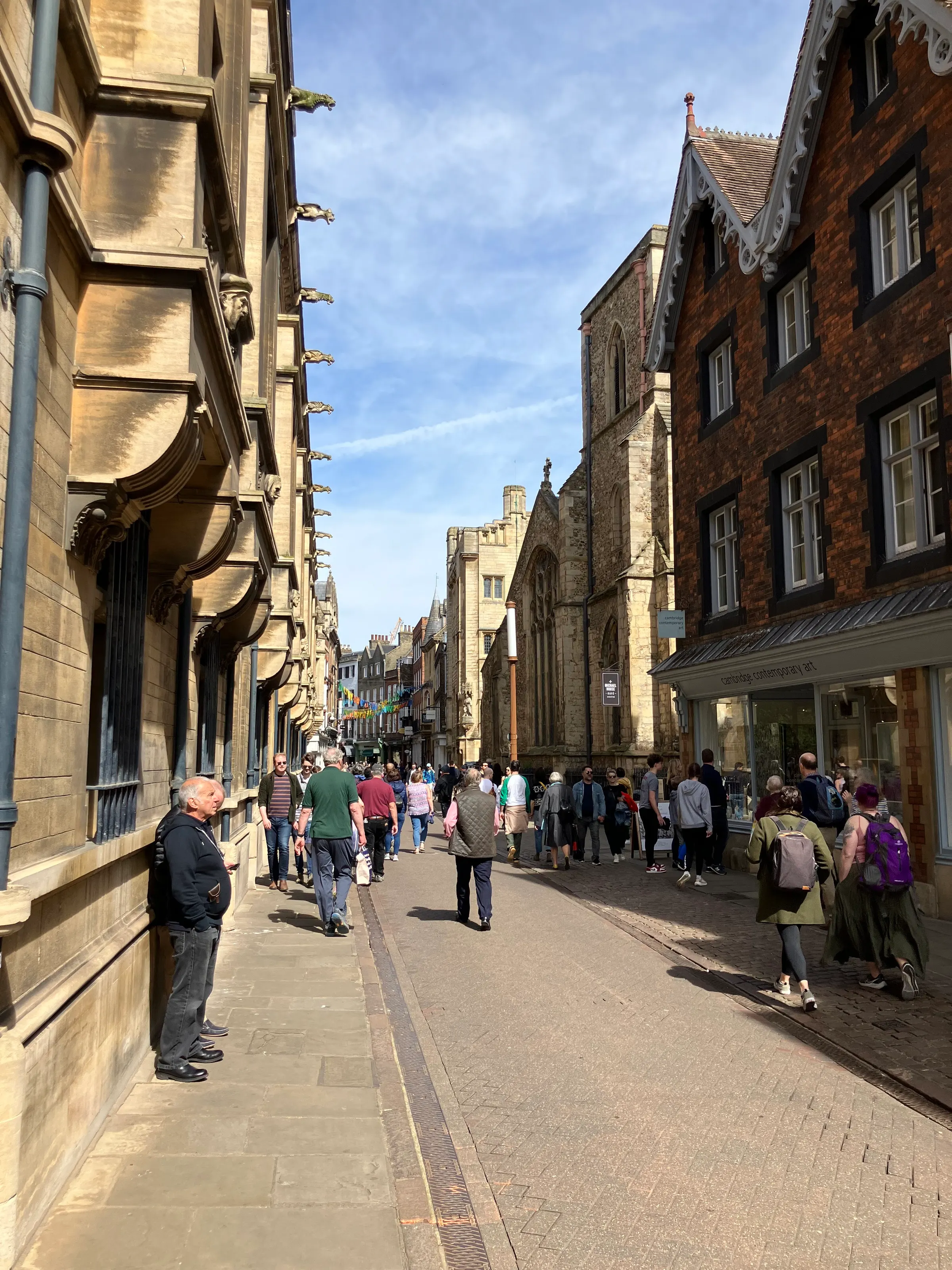 Downtown, many of the streets looked like this. Pretty narrow, pretty old.