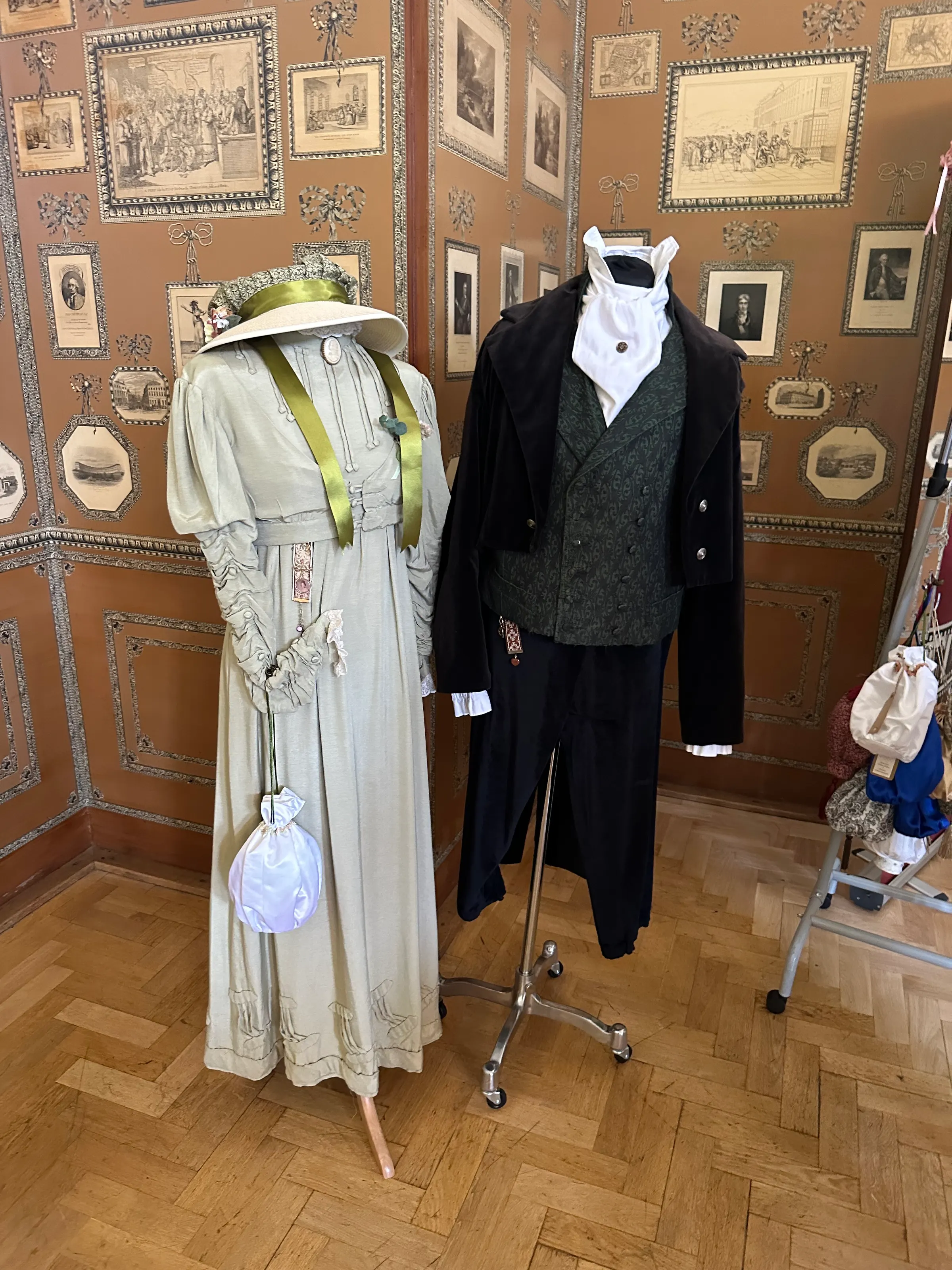 Examples of Regency dress that was on sale.
