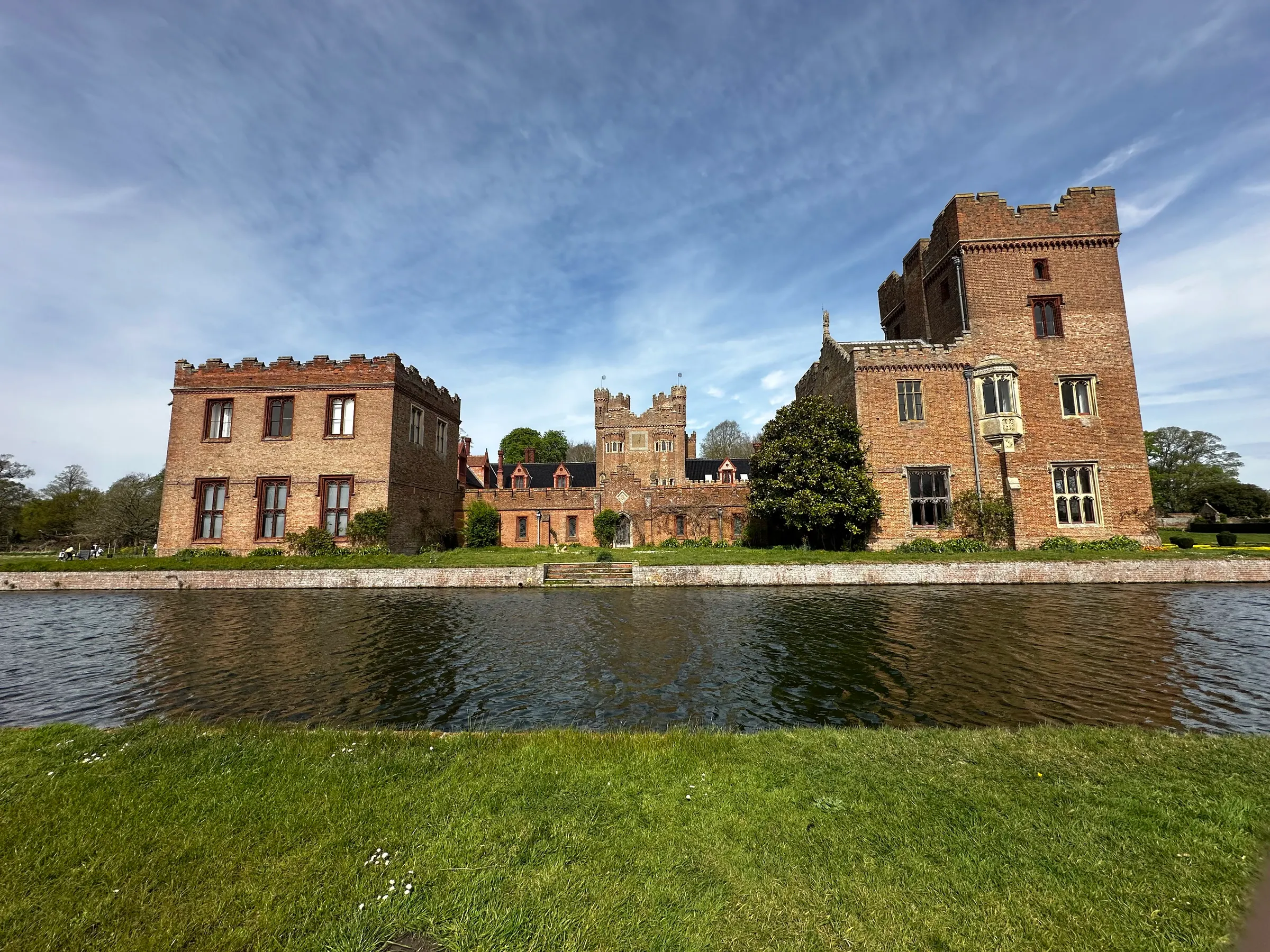 The back side of Oxburgh Estate. It change many times with walls going down, towers going up and so on.