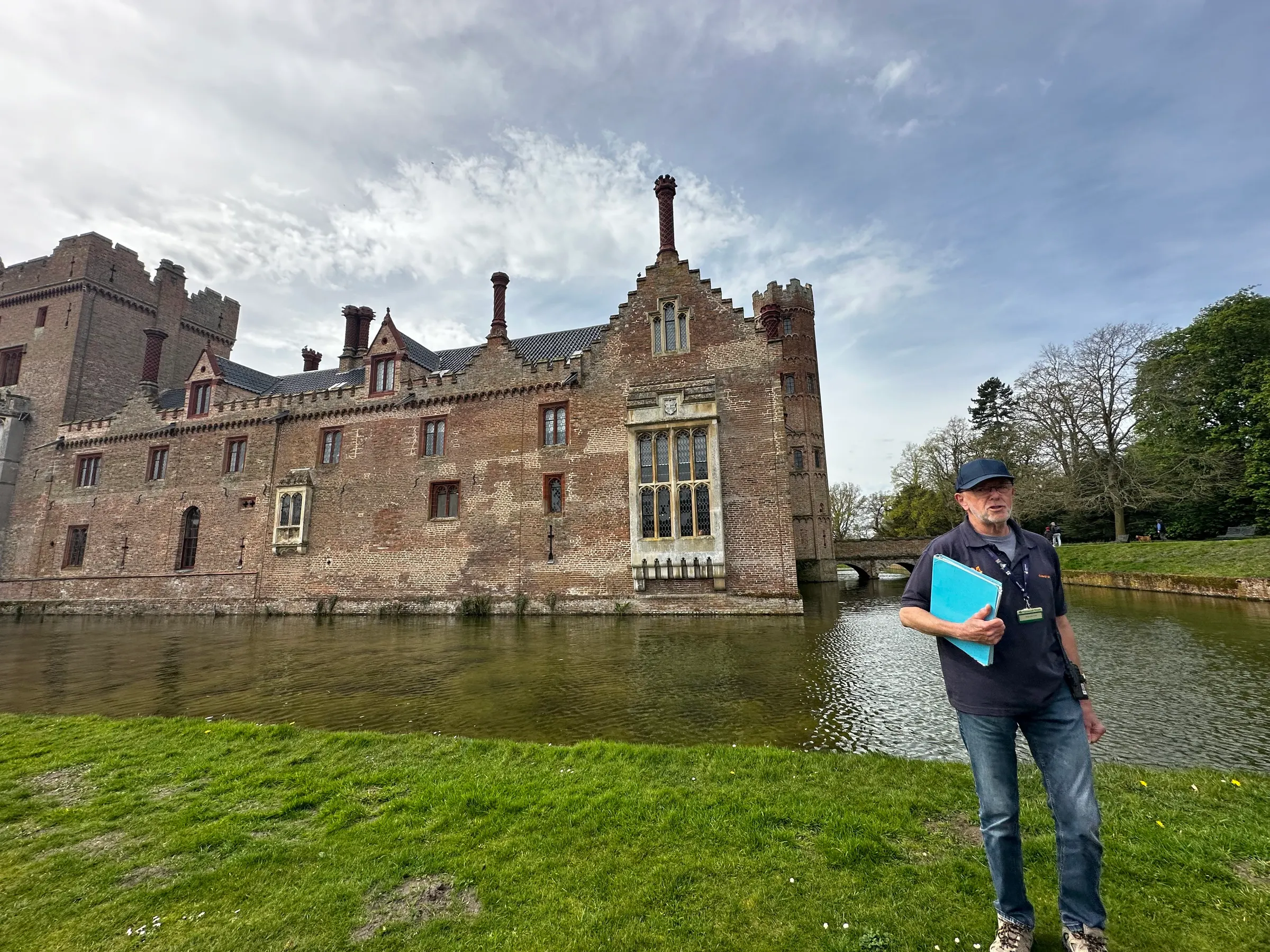 This is Oxburgh Estate. The man shown was our guide. He did a great job telling us about the house.