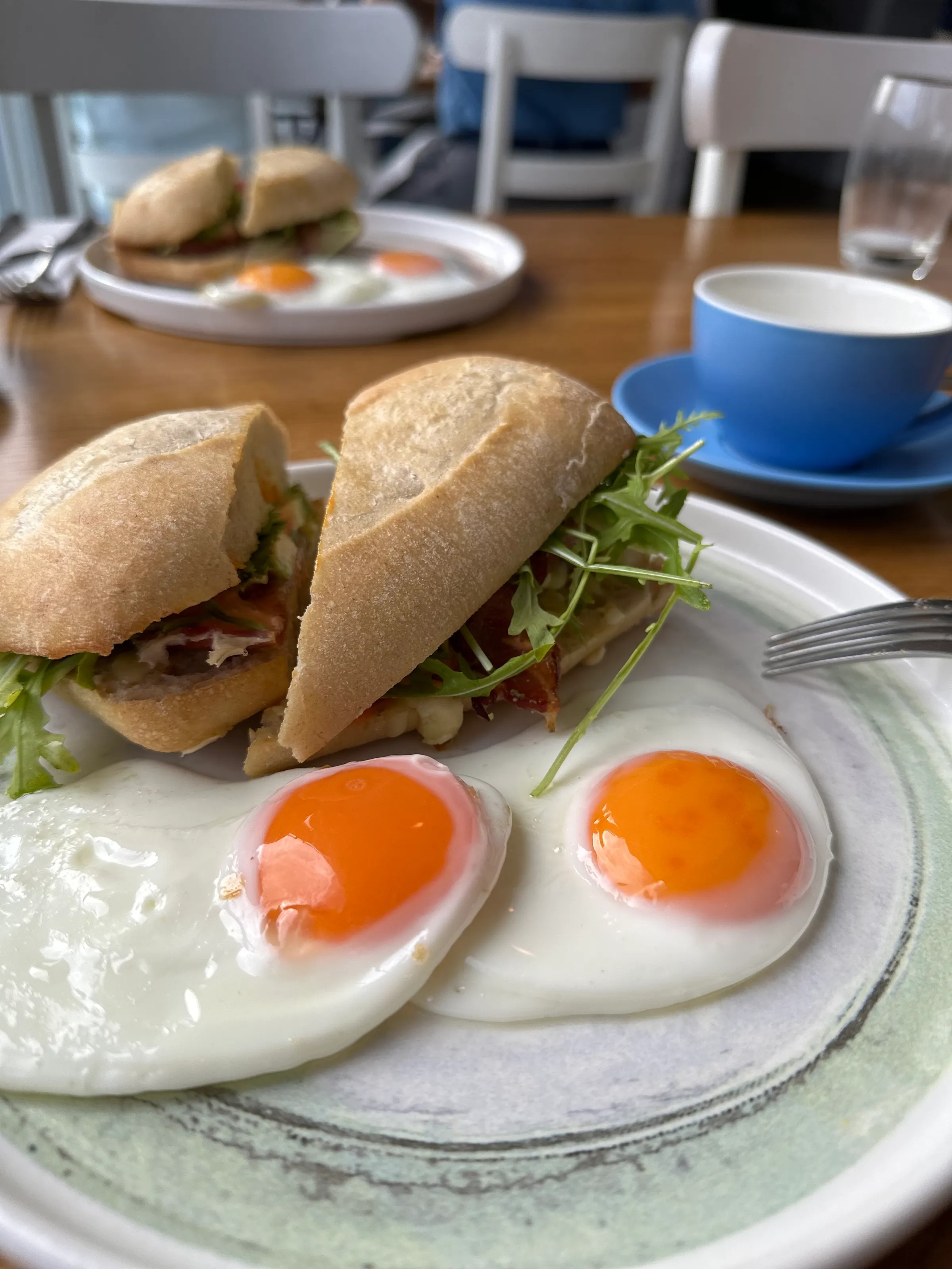 This is how our day started…with a hearty breakfast sandwich and eggs. They also had a continental breakfast that you could help yourself to as well. All very yummy and good.