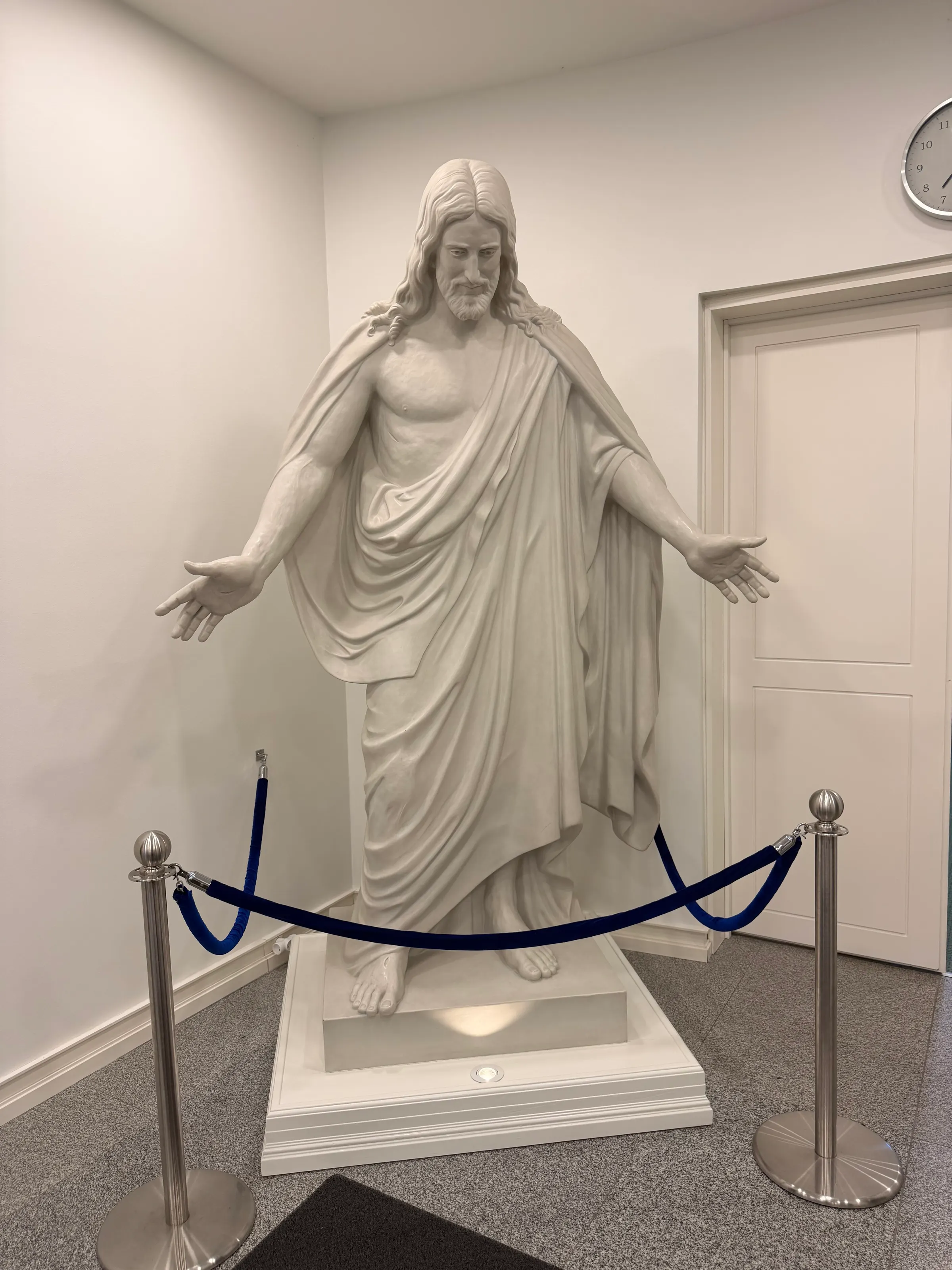 We will see the original Christus on Saturday. This was in the foyer of the chapel near the temple.