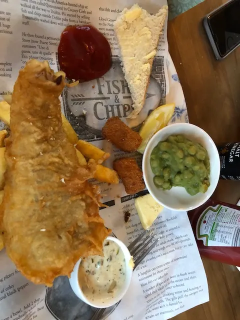Our fish dinner.....