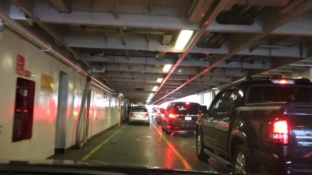Waiting to get on the ferry....