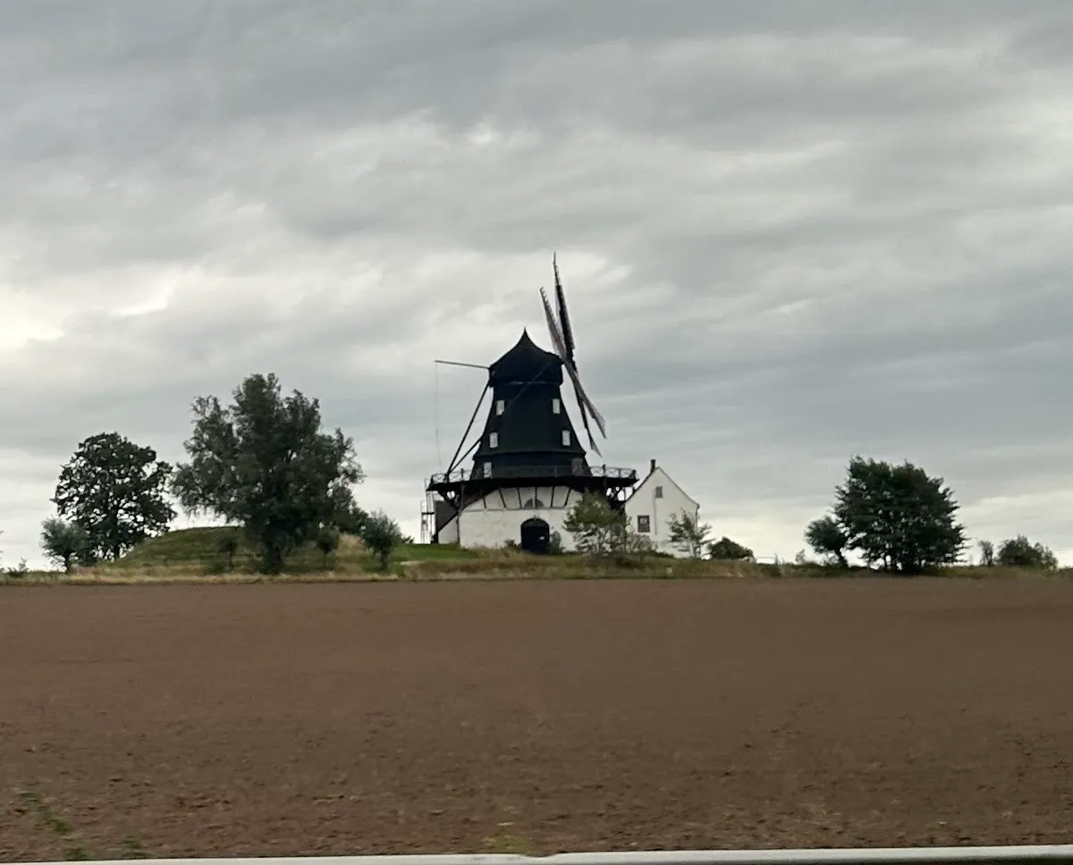 We saw this windmill while driving.