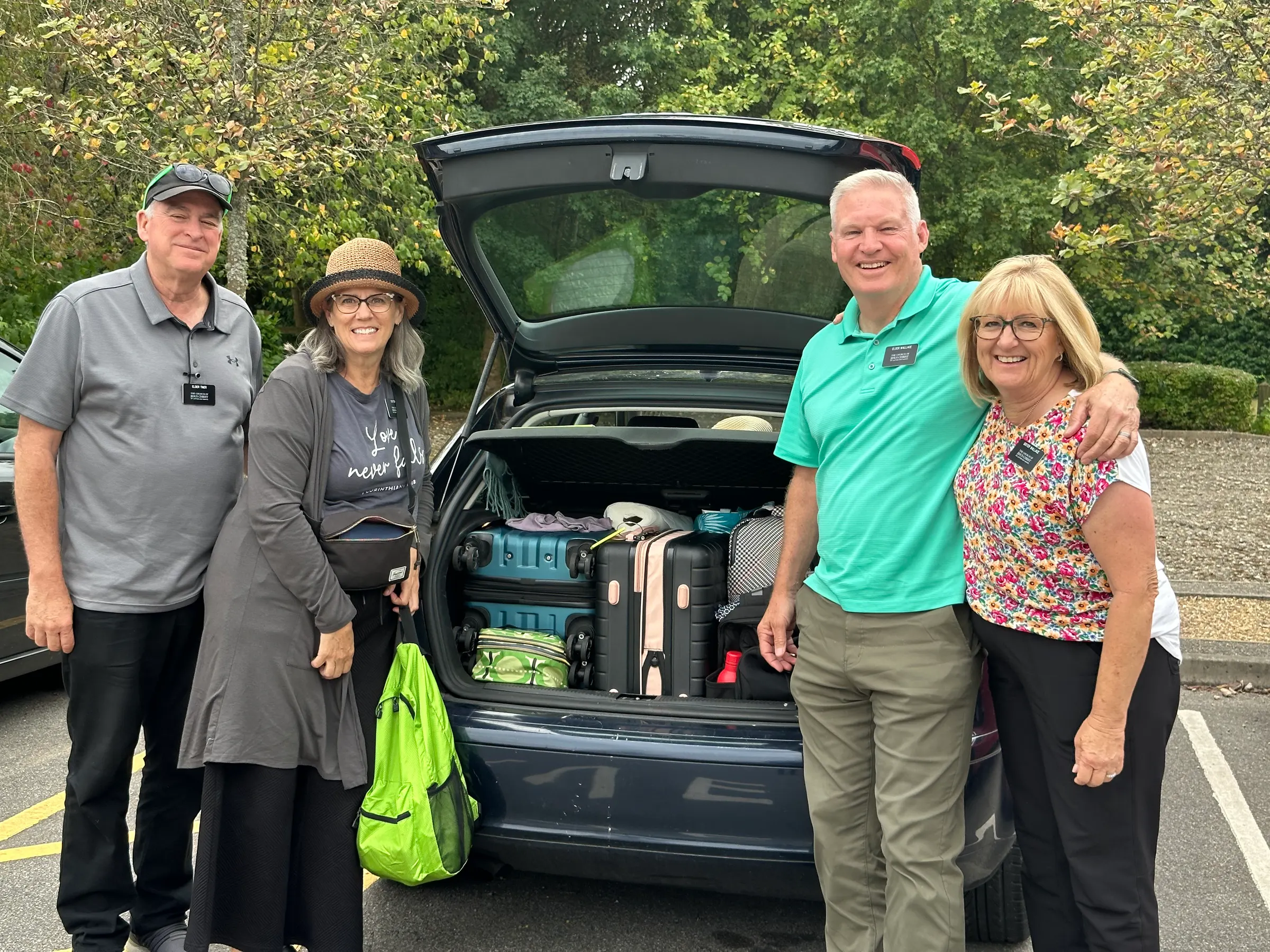 Happy travelers at the end of a wonderful journey. May God bless the Wallace’s for their wonderful service that they are rendering here at the temple and in the Epsom ward that they are assigned to.