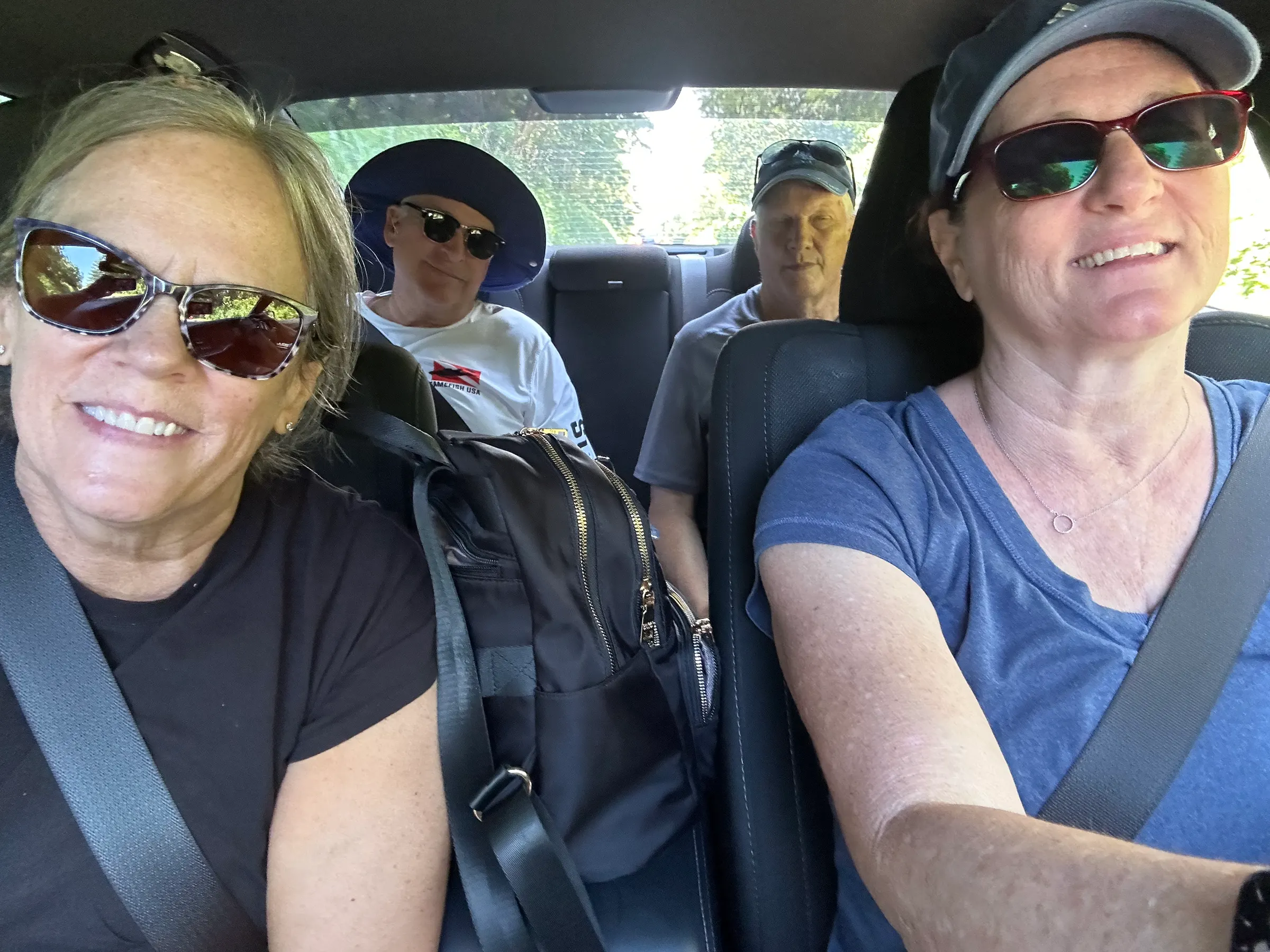 Denise and Ilene leading the tour to the beach….