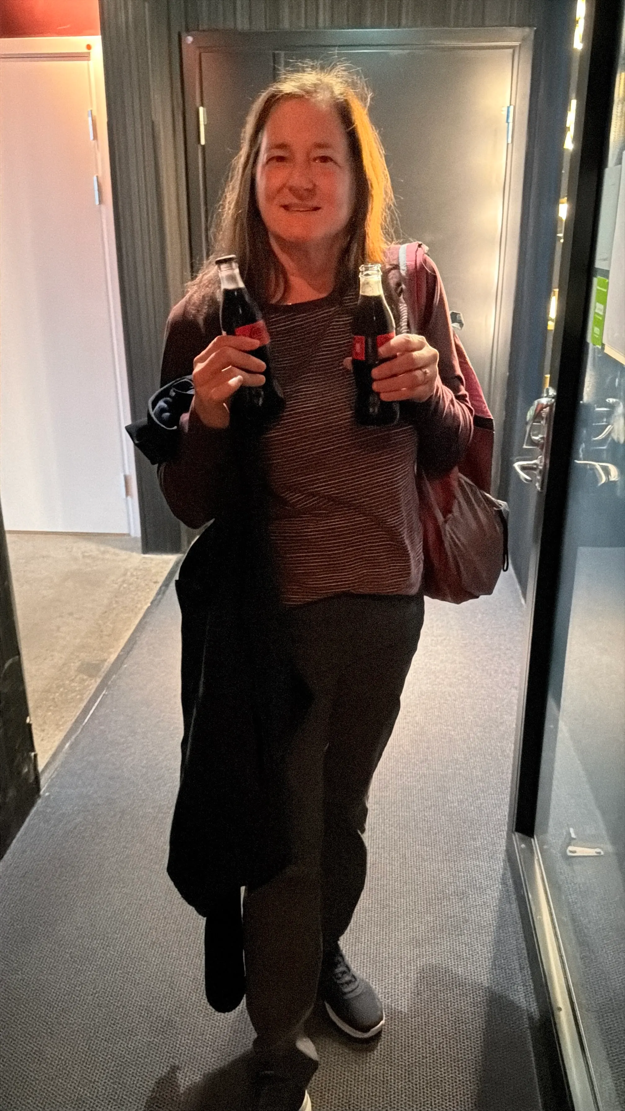 Ilene finishing the day with the hard stuff. We had to use that 100 SEK coupon. Stick it to ‘em!!!