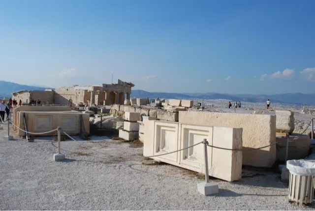 They have 75,000 pieces found that they plan to use to re-build the Acropollis....