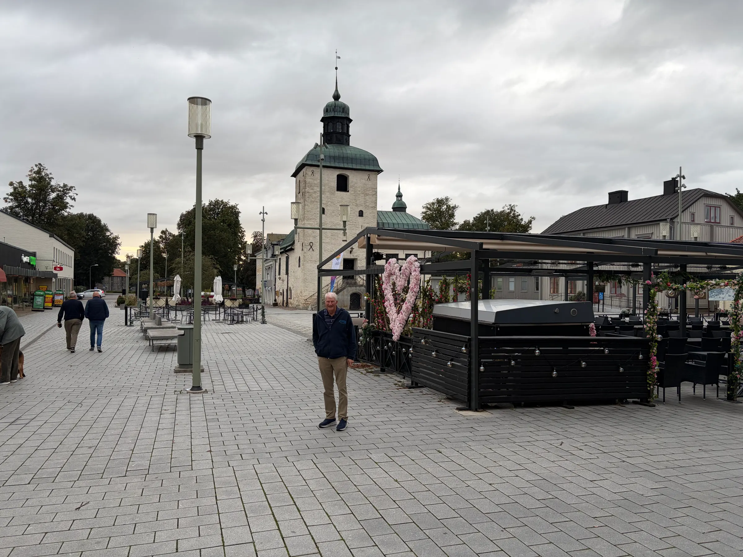 This is a little plaza we we found a place open for dinner. It’s Monday and everything seems so shut.