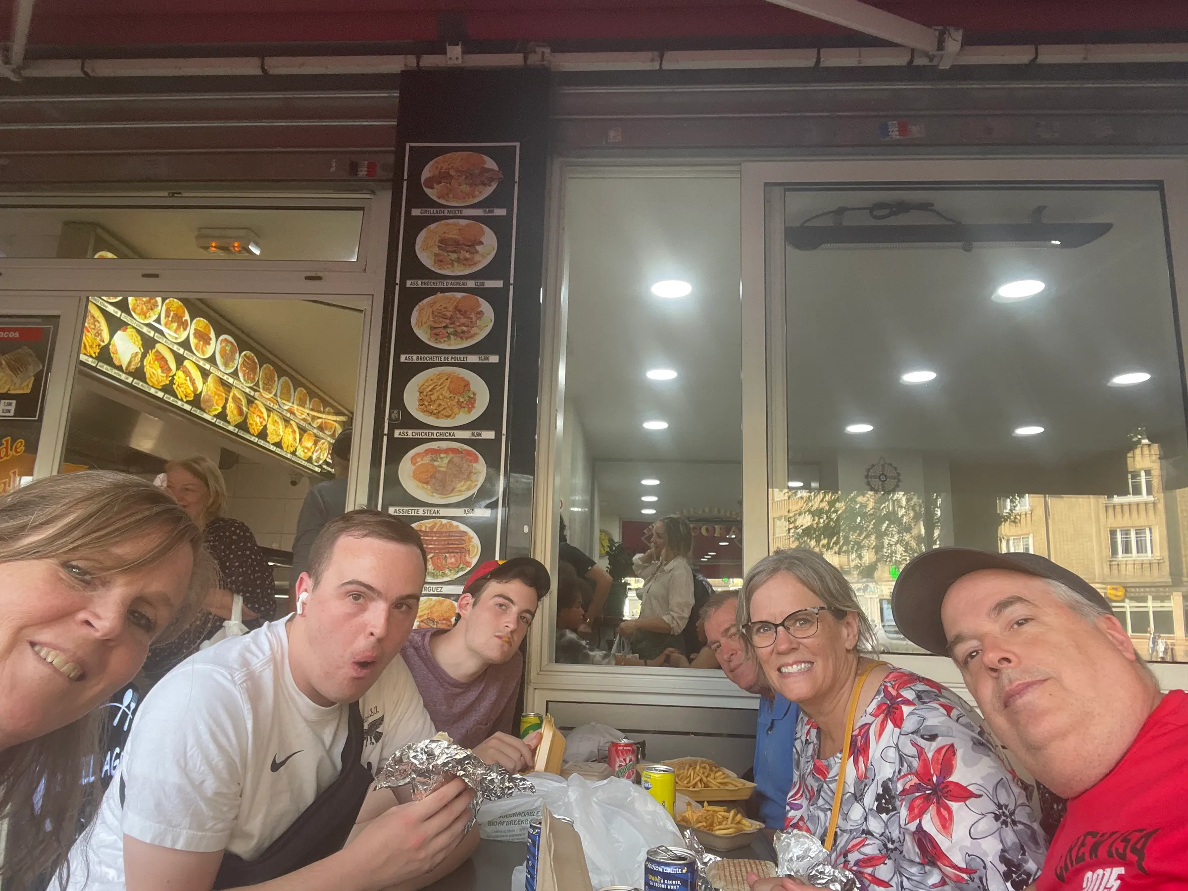 Happy campers at dinner!!!
