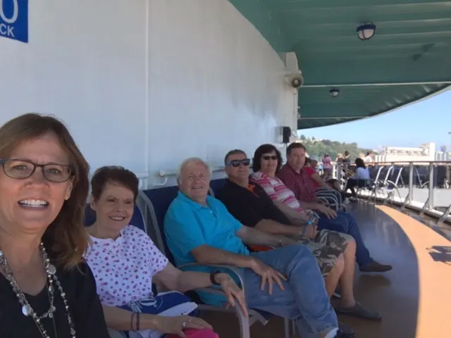 Finally on the boat....waiting to sail.