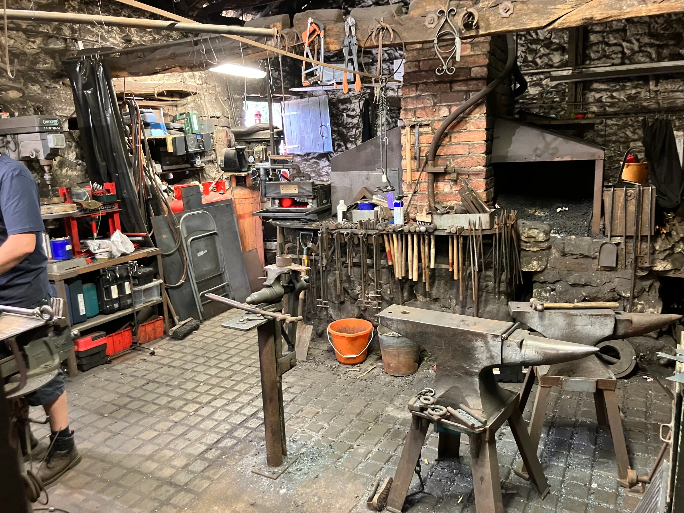 Inside the forge at Branscombe.