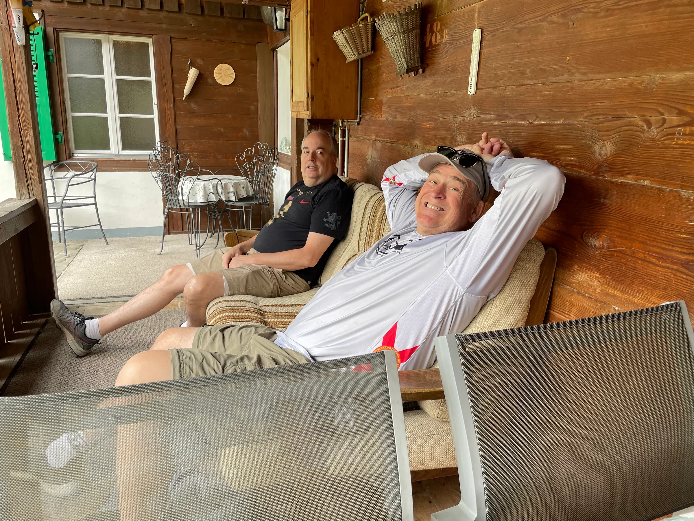 Kicking back on Mike’s deck prior to beginning our adventurous day.