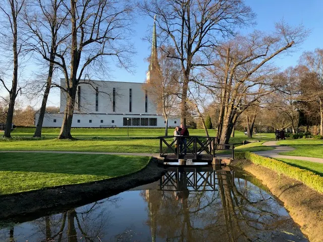 The London England temple grounds....