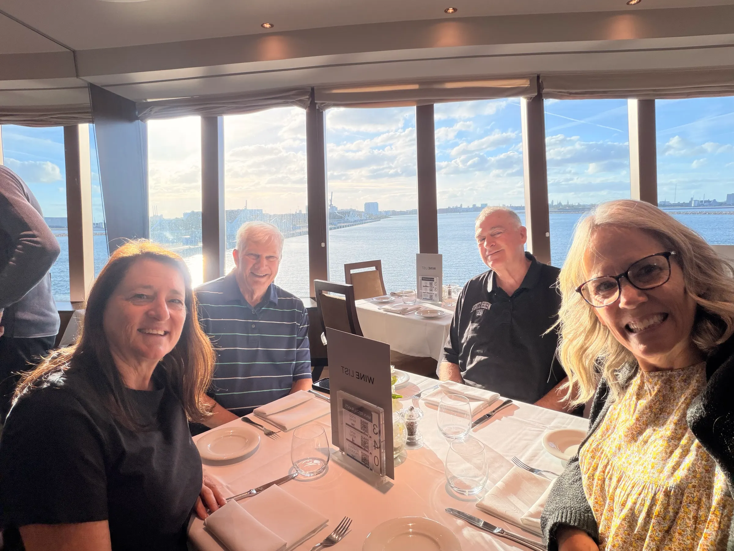 Our evening dinner table.