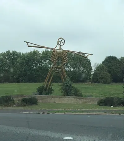 Interesting art formation along the way...not sure what it represents.