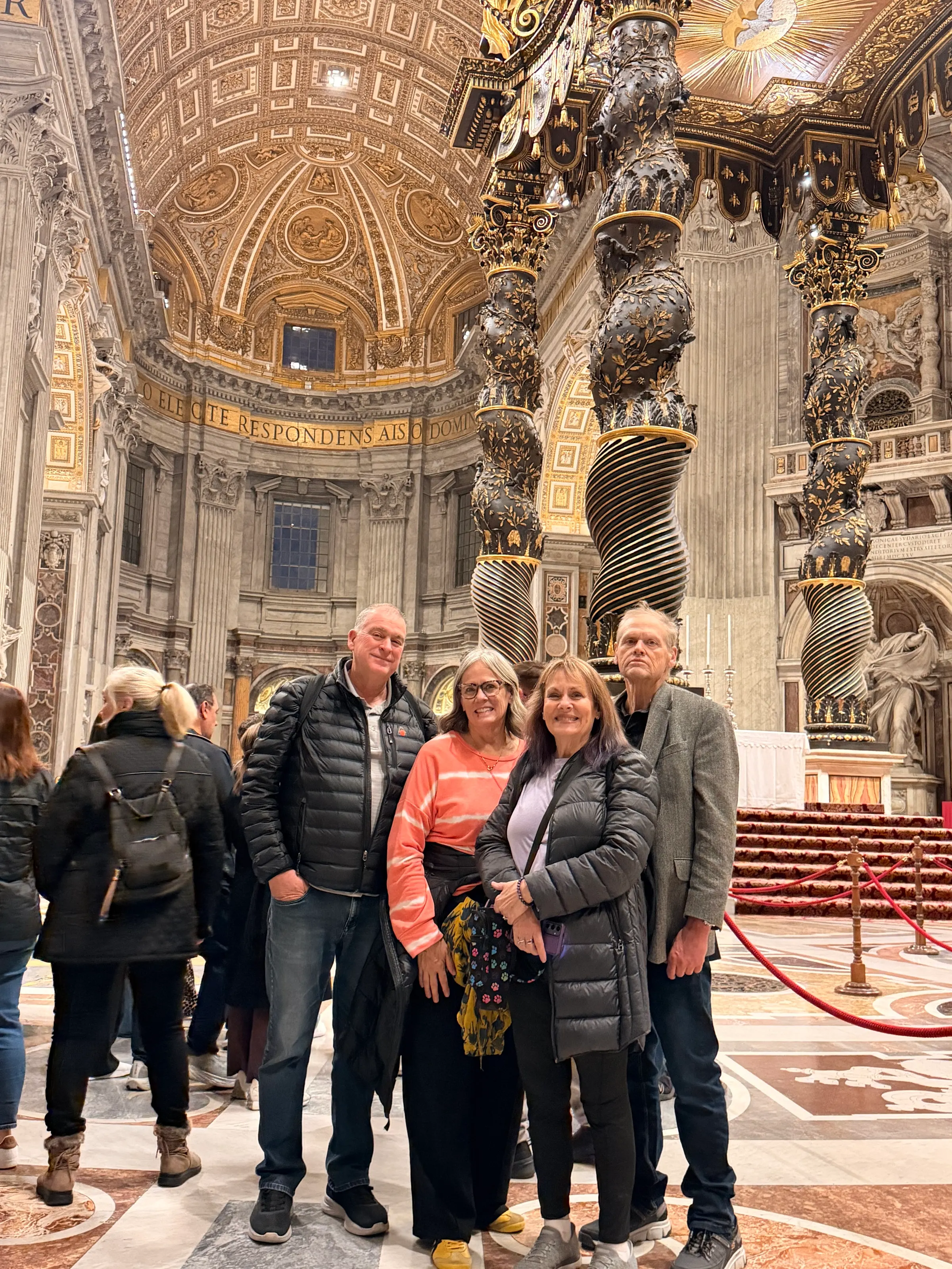 Inside the Basilica at the Vatican.