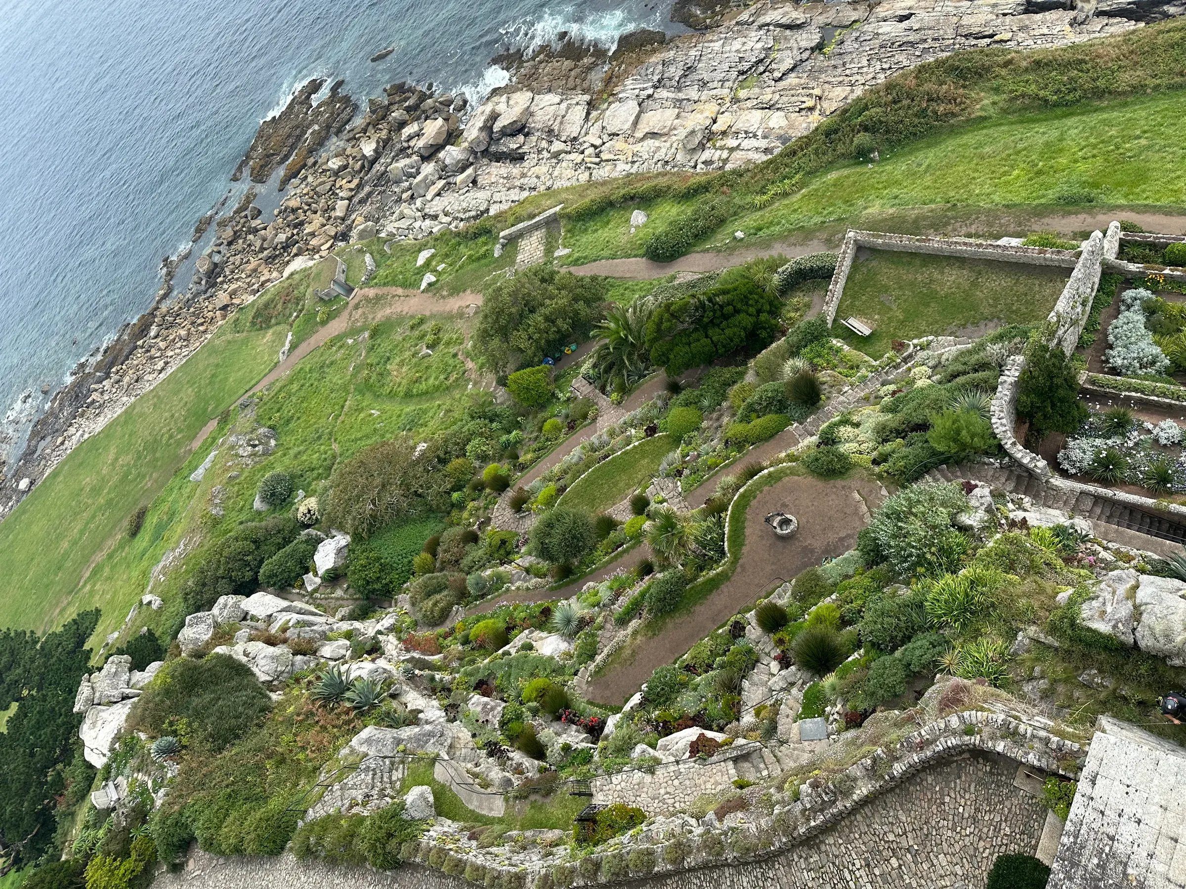 Looking down on the gardens at St. Michaels Mount.