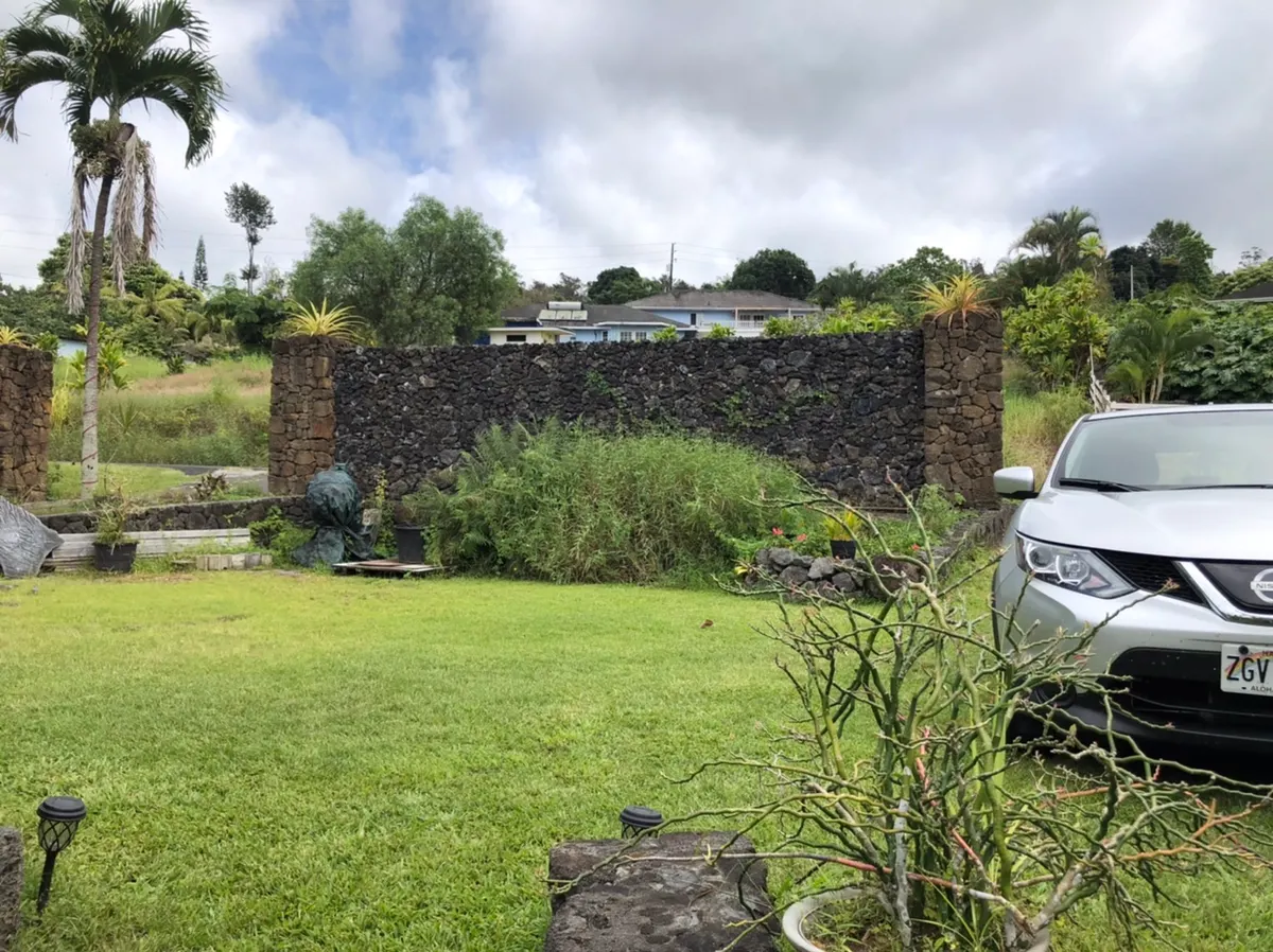 The grass parking lot by our BNB...