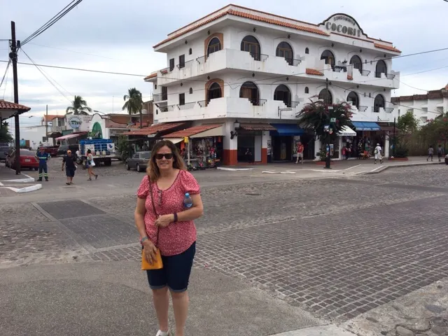 Denise on a corner just up from the beach....