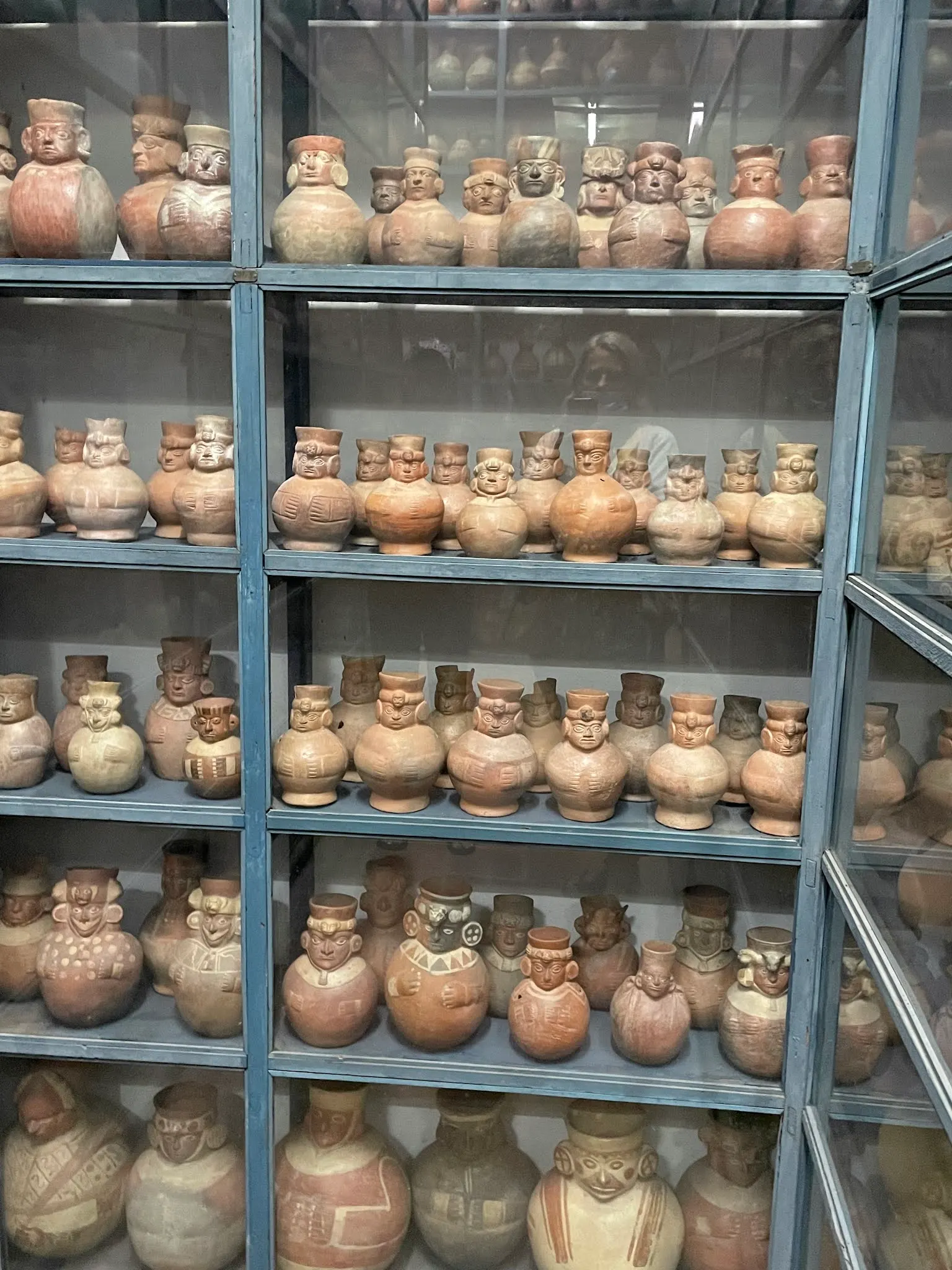 Rows and rows of pre-Colombian artifacts.