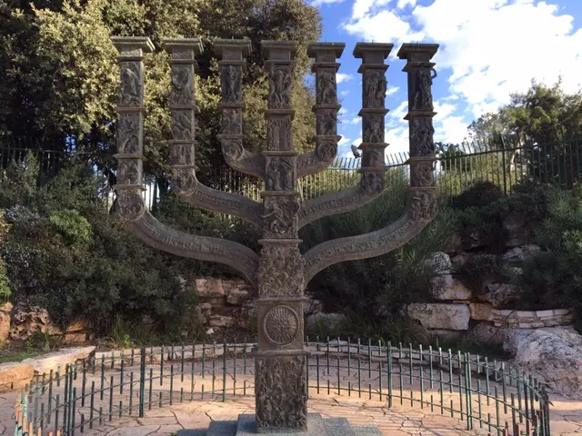 This is the menorah just out in front of the Parliament building....