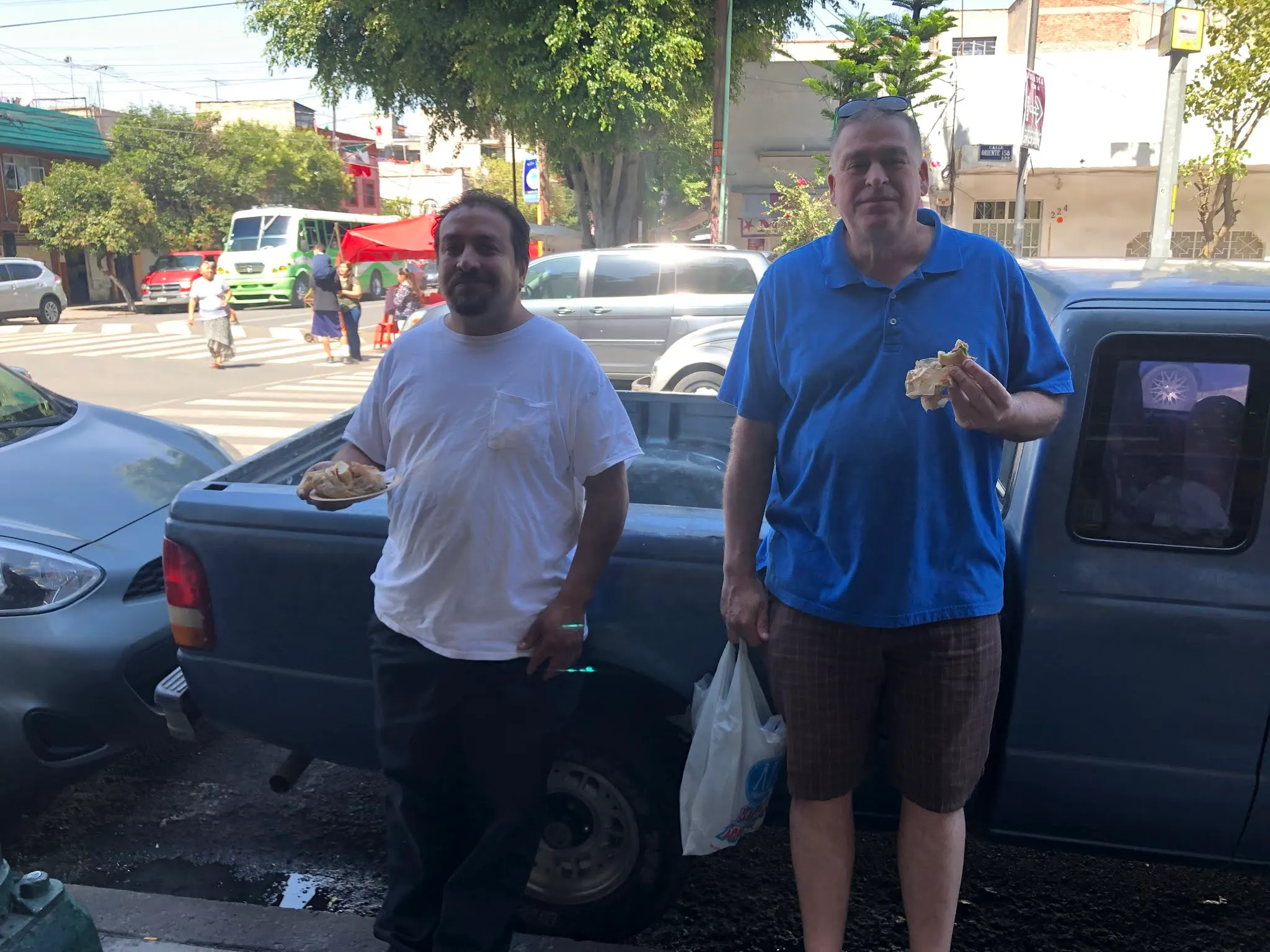 Me helping eat Denise’s torta. Neza finishing his.