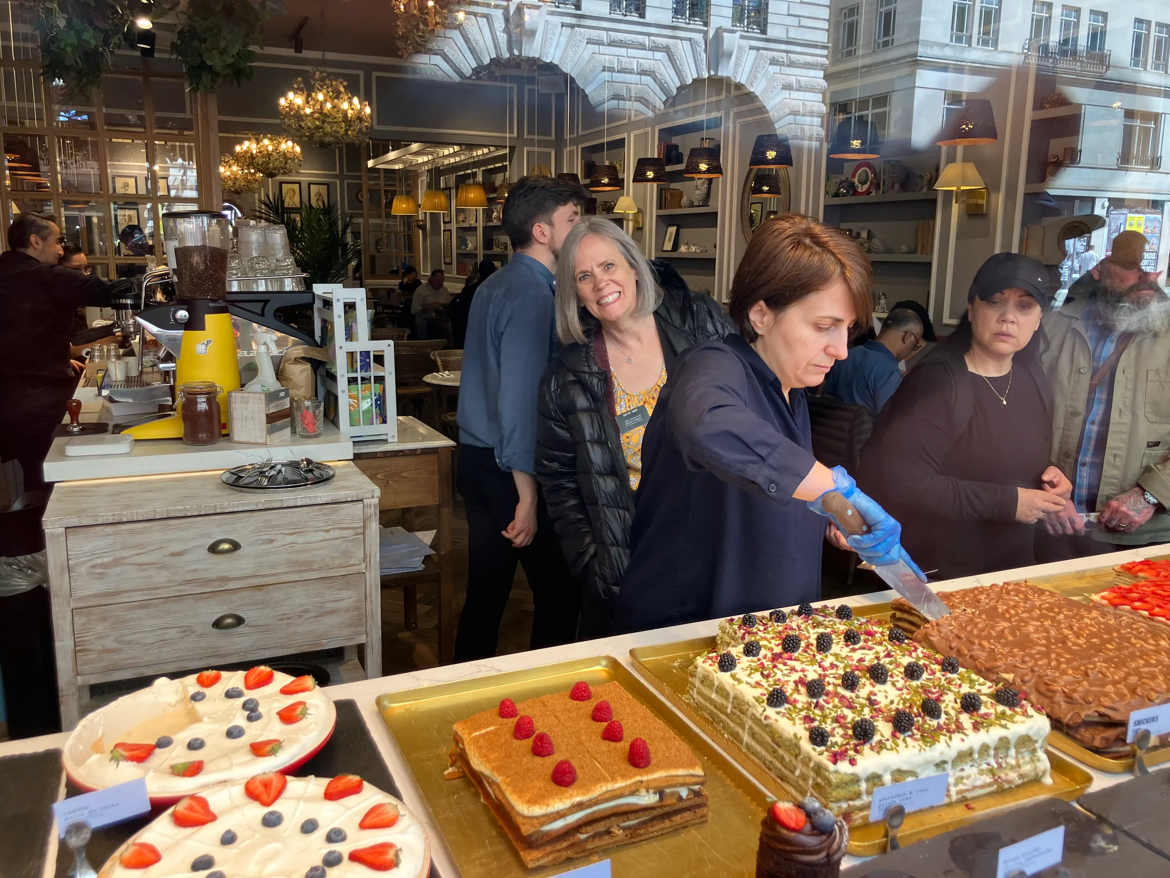 Denise could not exist stopping and getting a snicker bar pastry here. I must admit. It was pretty darn good. London is a foodies paradise.