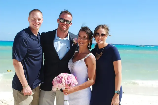 The new couple...Dustin and Kerri Tiner. Welcome to the family Kerri!