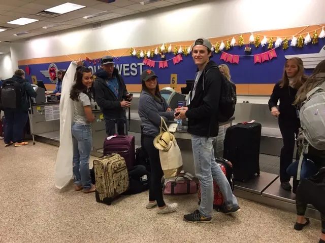 SLC Airport...Kerri, Dustin, MacKenzie & Travis