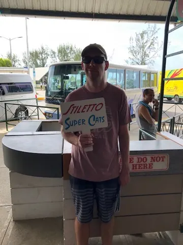 Mike recruiting passengers to join him.....