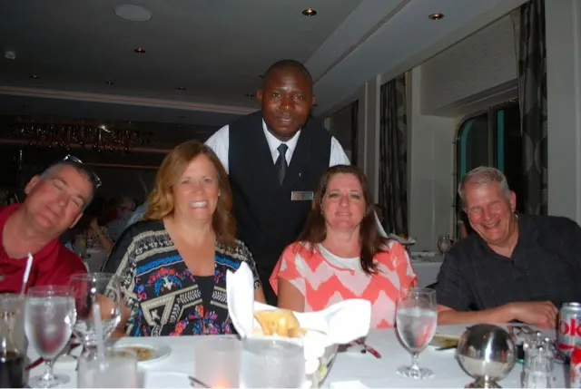 Our waiter Kasuwa from Zimbobwe....