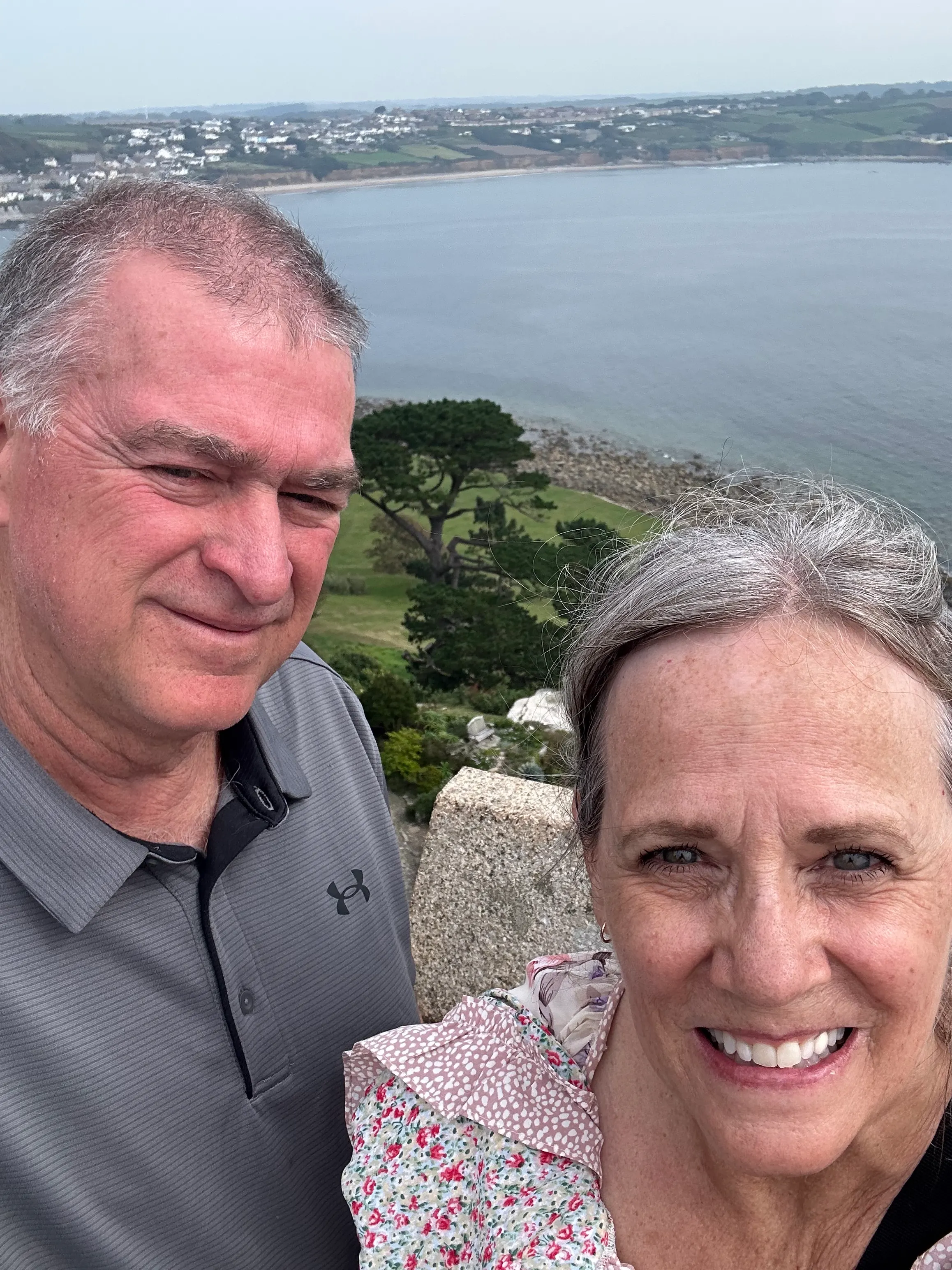 We both were pretty sweaty after walking up to St. Michaels Mount. And the temperature was starting to get warmer too.