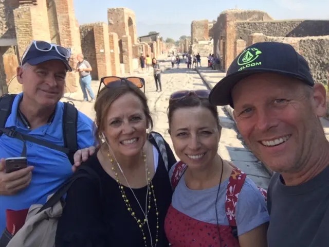 Looking down one of the many streets in Pompeii....