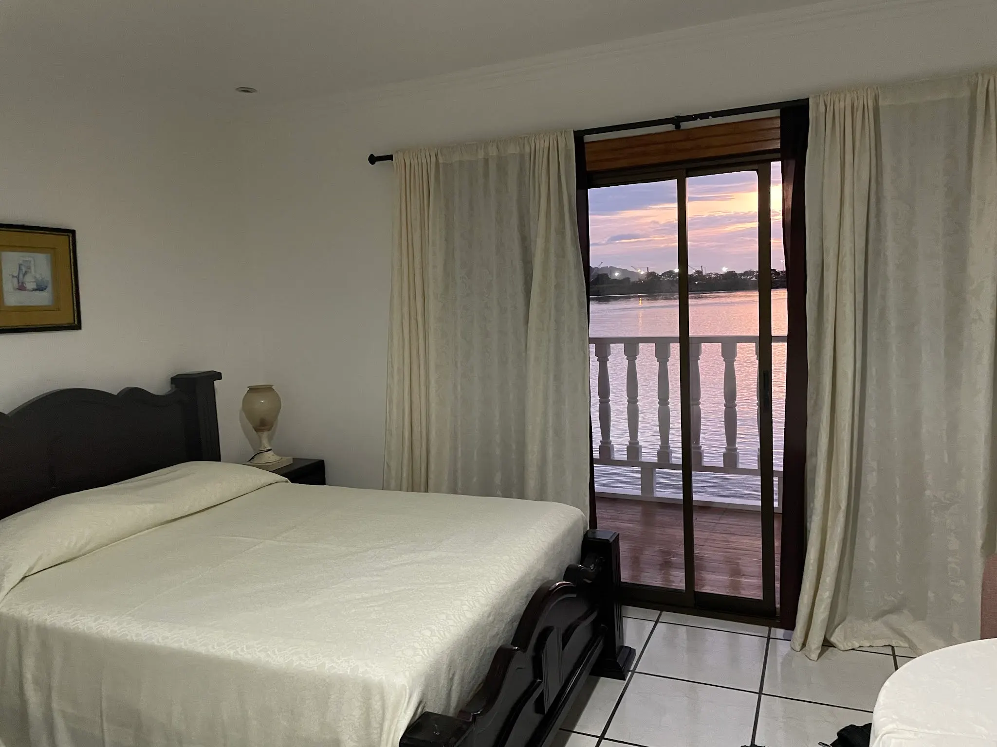 Our room with an ocean view balcony. Pretty nice for $80.