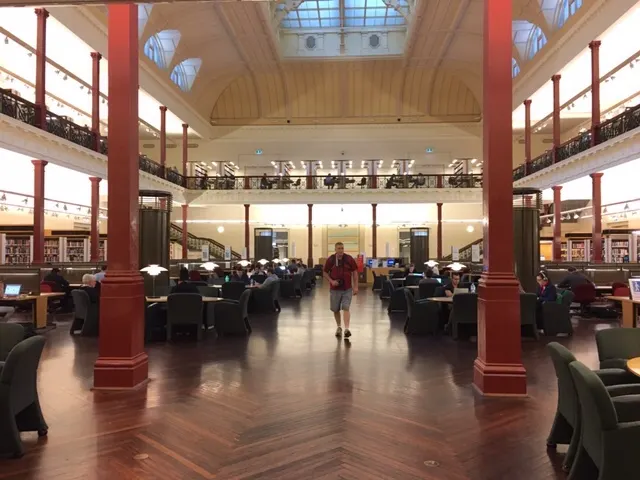 One of the many 'reading' rooms in the Victoria State Library.