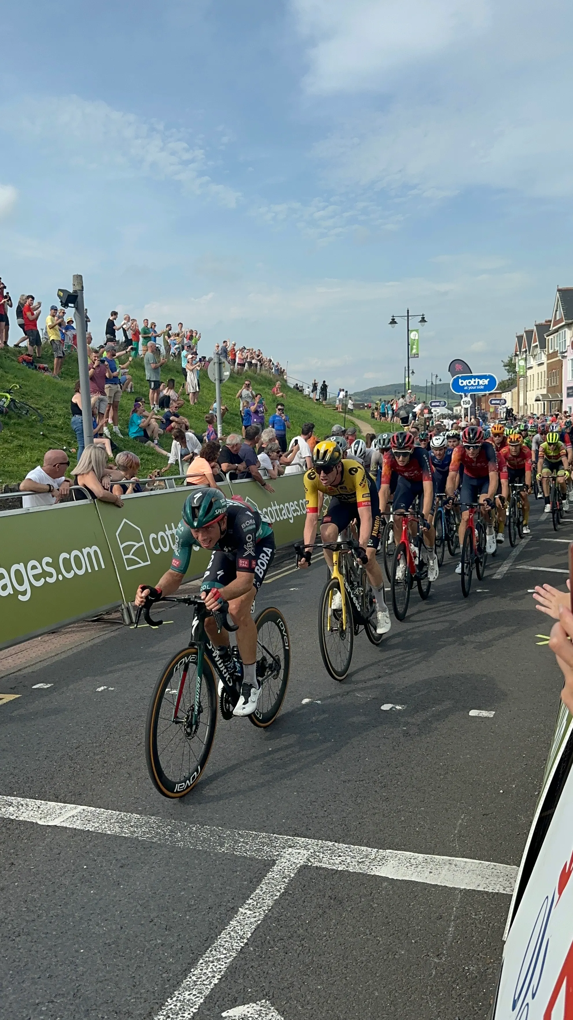 Some pictures of the bike riders as they passed by. Unknownly to us, they apparently did two loops around the city and through here. We kept wondering why some were so far behind. Turned out it was the same guys just completing a loop. What do we know!!!???