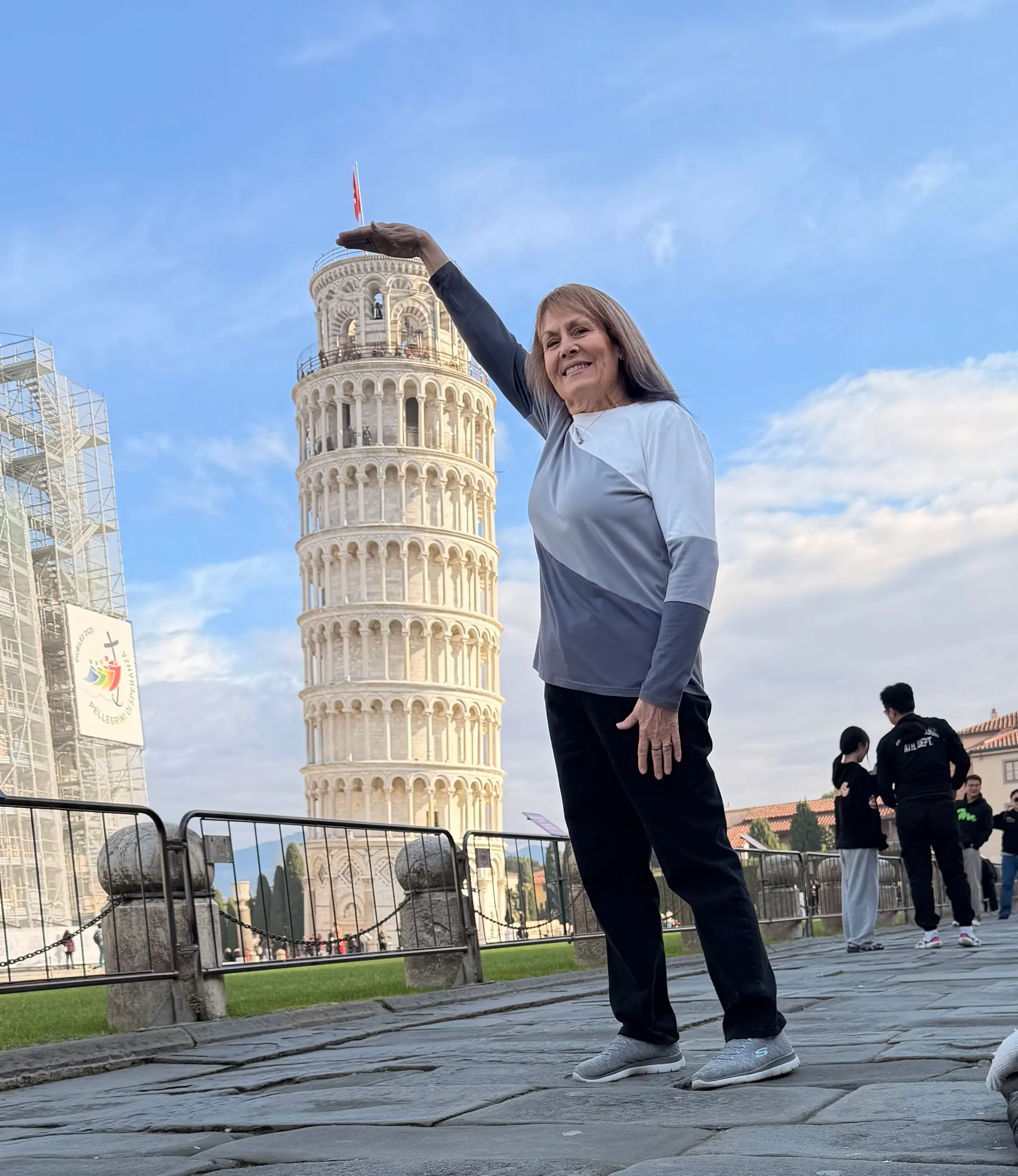 Michelle is not going to let this thing grow any taller. Well done Michelle!