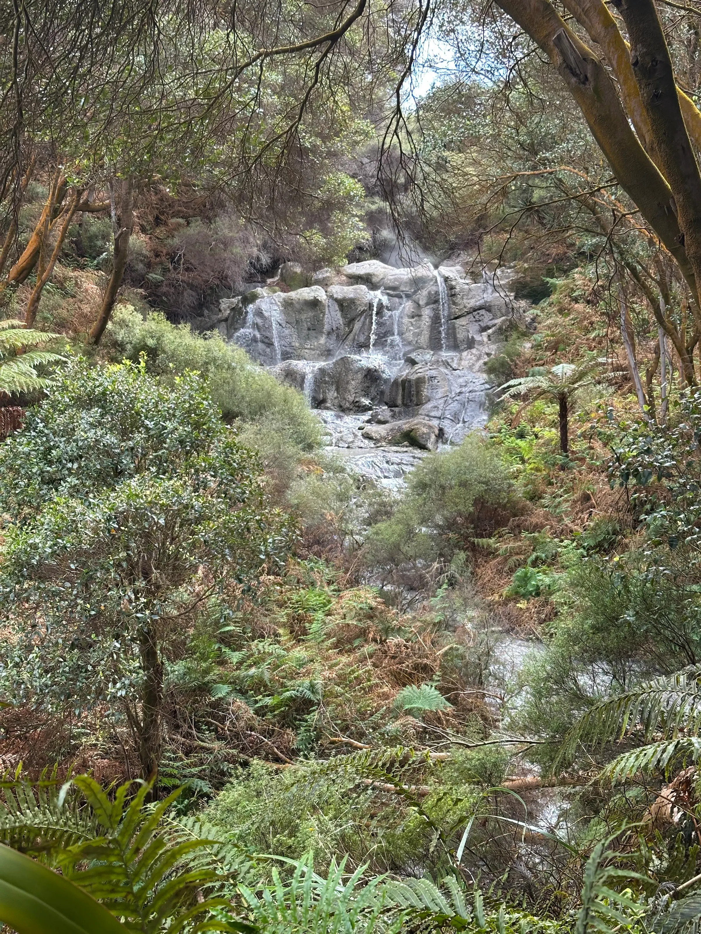Believe it or not, this is the largest hot, sulphur, geothermal waterfall in the southern hemisphere. It’s not that big.