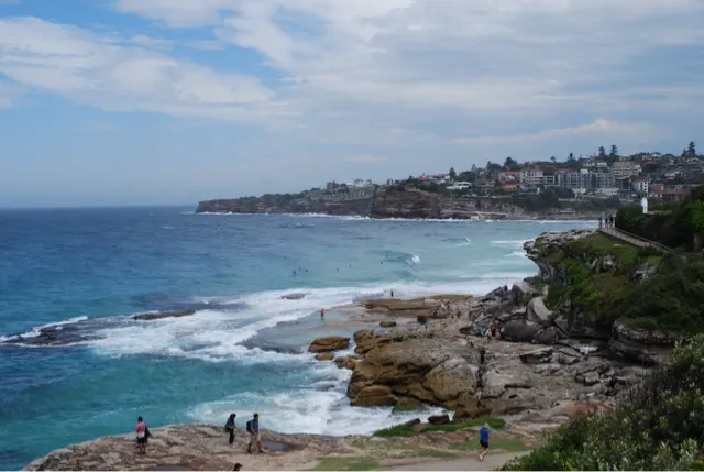 Walking the trail to Bronte Beach....