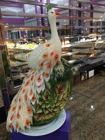 Some nice fruit artwork at the buffet....